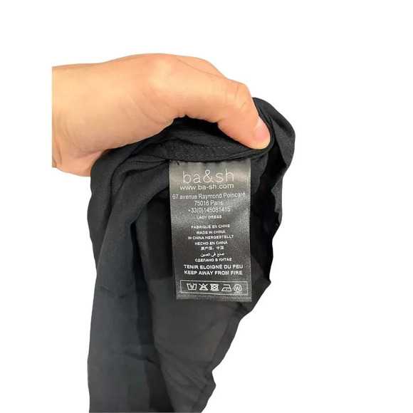 BA&SH Floral  Paris Gypsy Bohemian Midi V Neck Dress SIZE 4 NWT - Picture 11 of 12